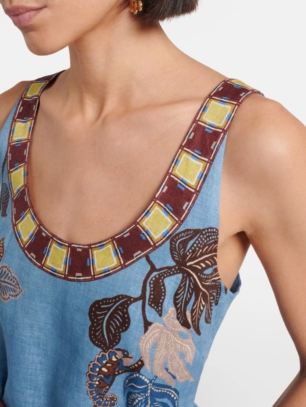 alemais Georgie printed linen midi dress $ 580 Size US 2 AU 6 - Picture 5 of 5